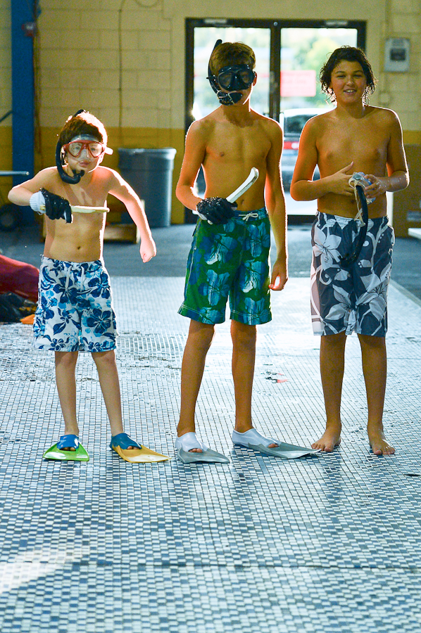 Our next generation of UWH players?  We poached from the Gladiator water polo team.  Danny, Anthony and Maximus.